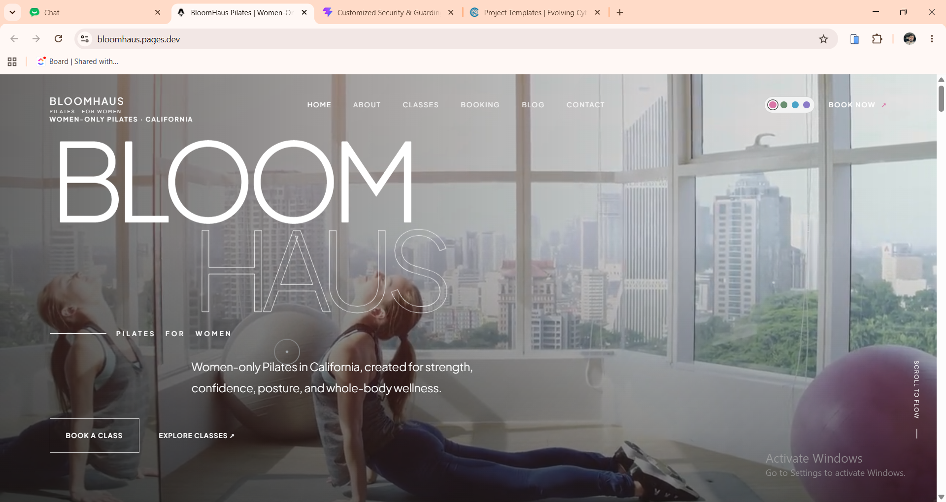 BloomHaus template screenshot